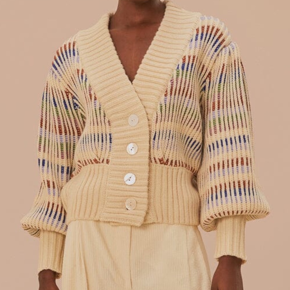 Bold Stitch Knit Cardigan